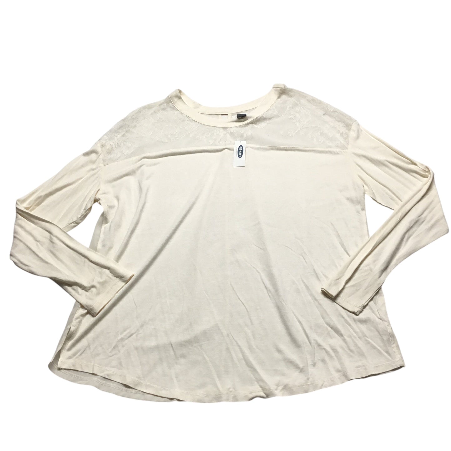 Top Long Sleeve By Old Navy In White, Size: Xl