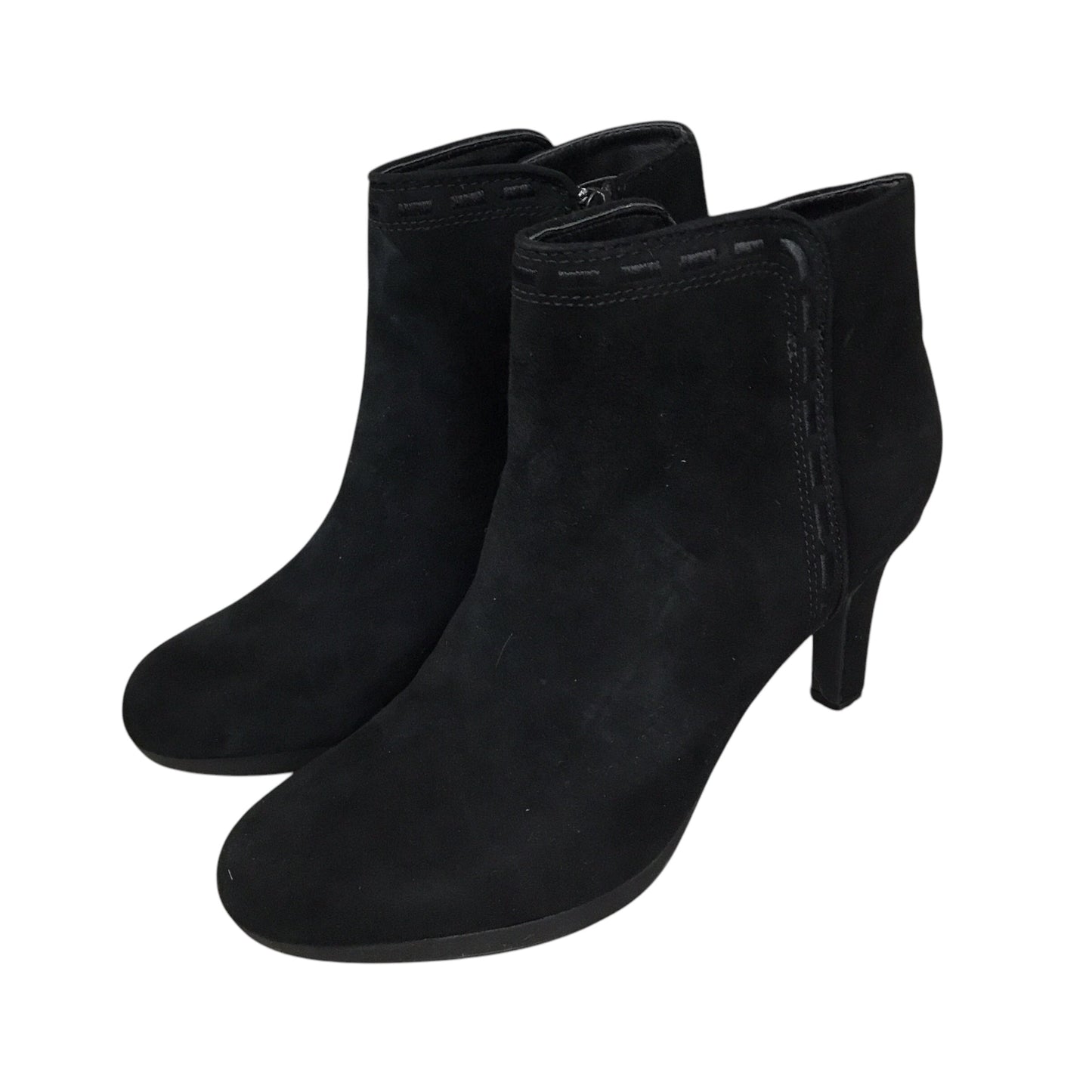 Boots Ankle Heels By Clarks In Black, Size: 7.5