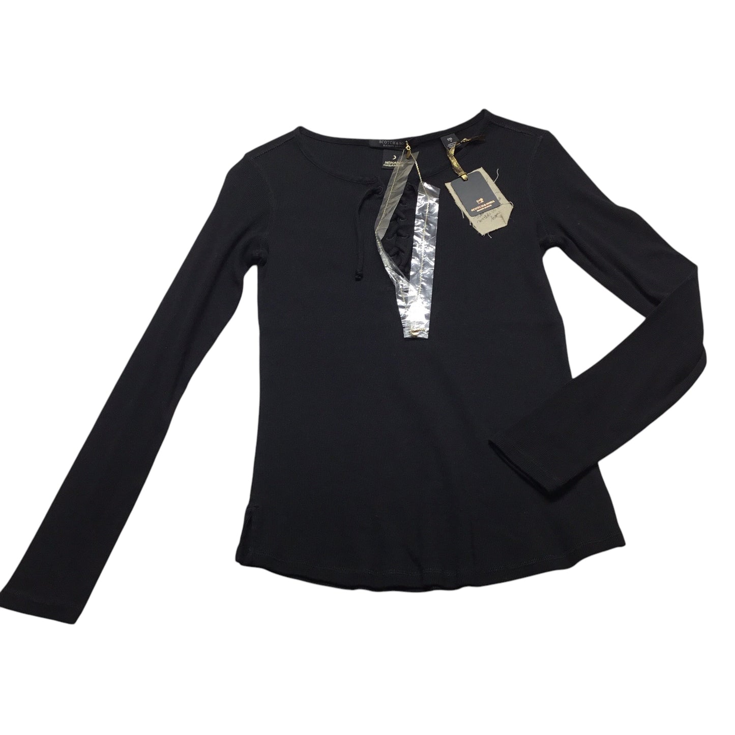 Top Long Sleeve By Scotch & Soda In Black, Size: Sp