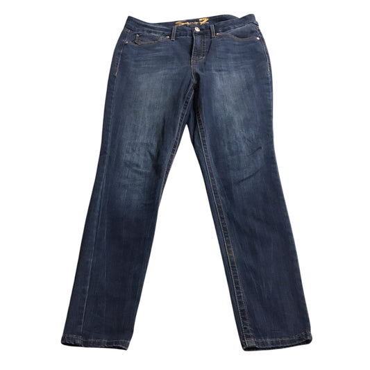 Jeans Straight By Seven 7 In Blue Denim, Size: 12