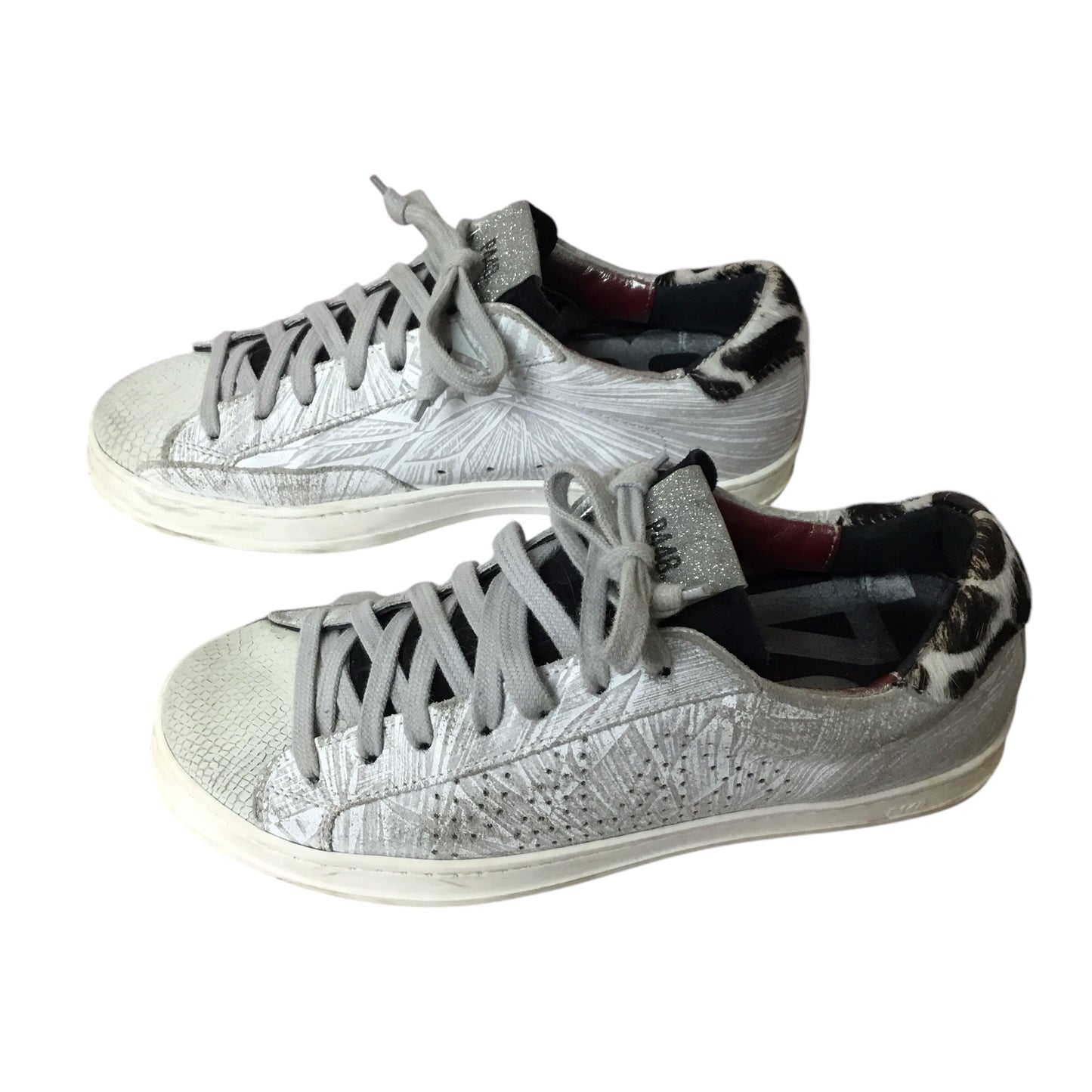 Shoes Sneakers By P448 In Grey & White, Size: 36