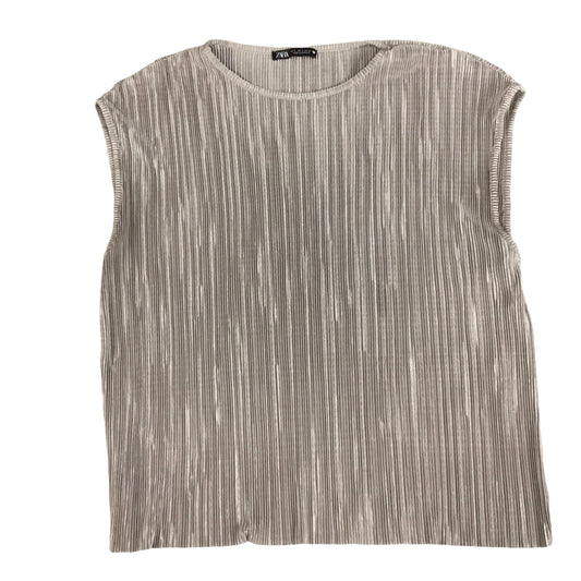 Top Sleeveless By Zara In Taupe, Size: S