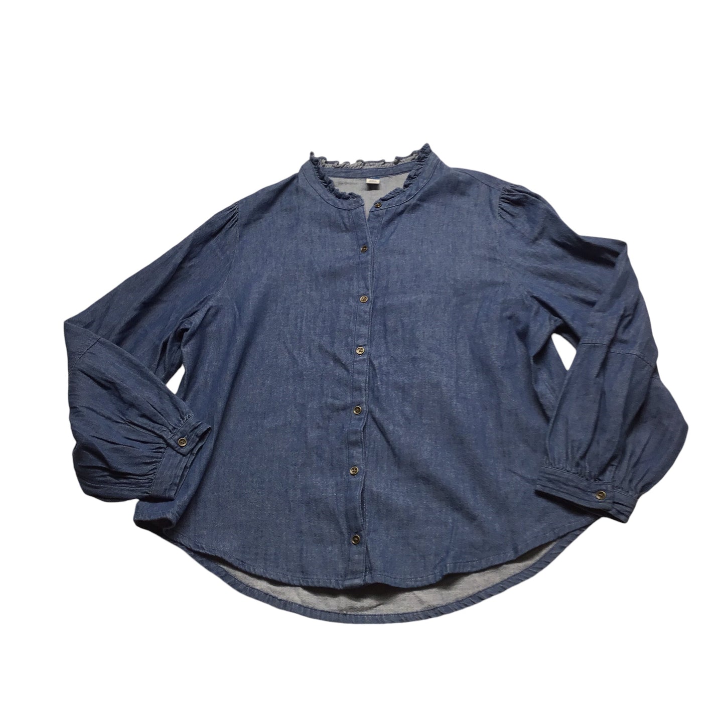 Top Long Sleeve By Old Navy In Blue Denim, Size: L