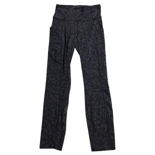 Athletic Capris By Lululemon In Black & Grey, Size: 2