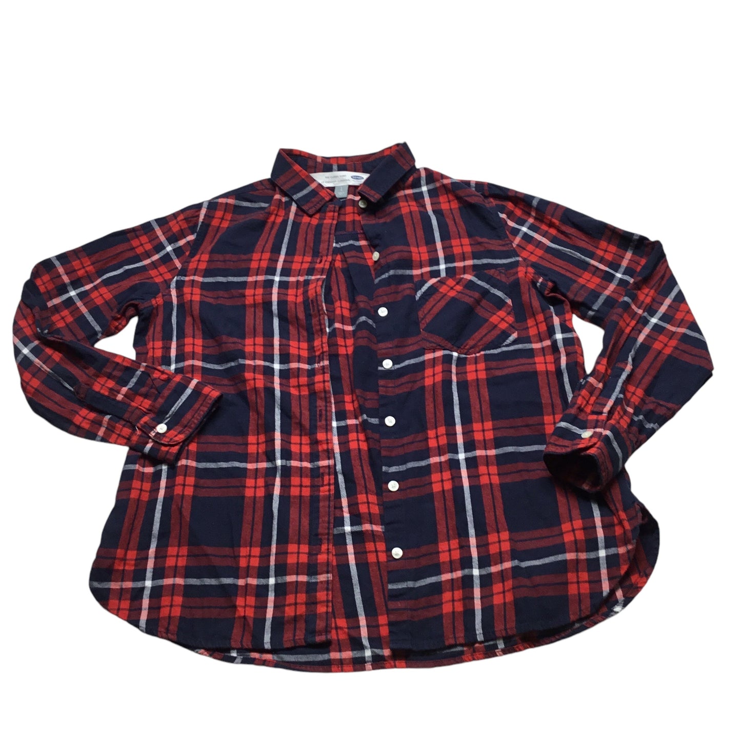 Top Long Sleeve By Old Navy In Blue & Red, Size: L