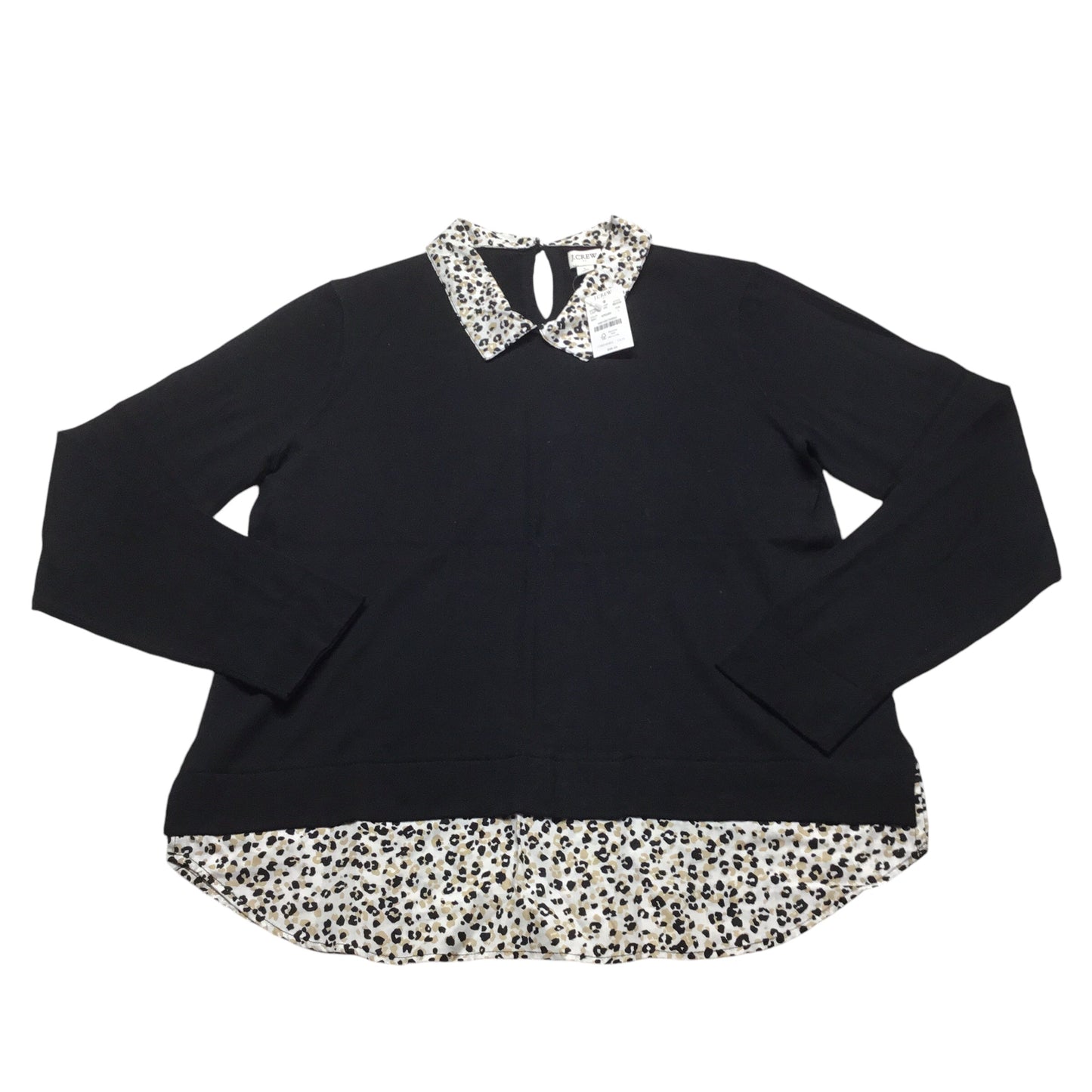 Top Long Sleeve By J. Crew In Black & Brown, Size: L