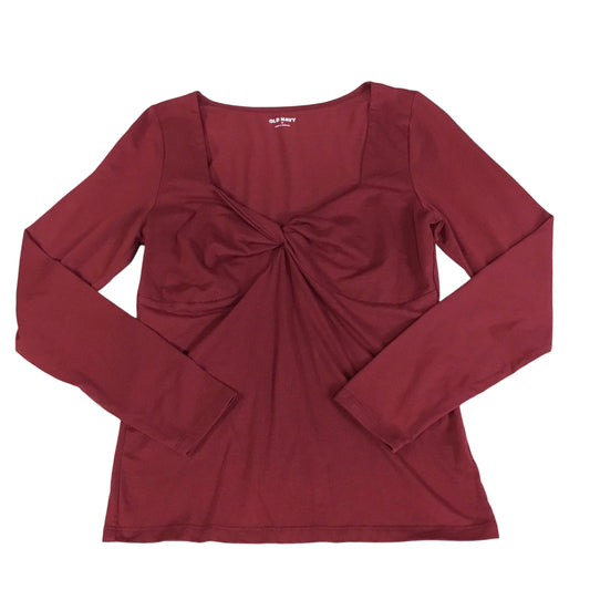 Top Long Sleeve By Old Navy In Red, Size: M