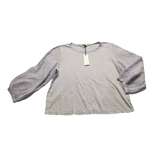 Top Long Sleeve By Michael Stars In Purple, Size: L