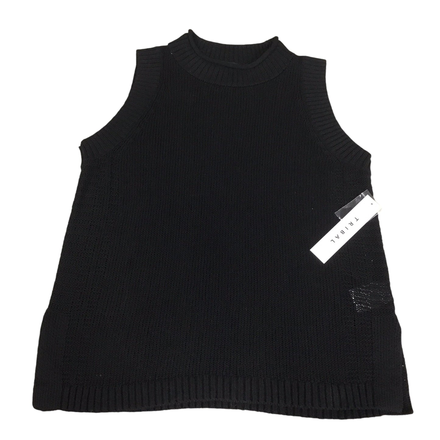 Vest Sweater By Tribal In Black, Size: L