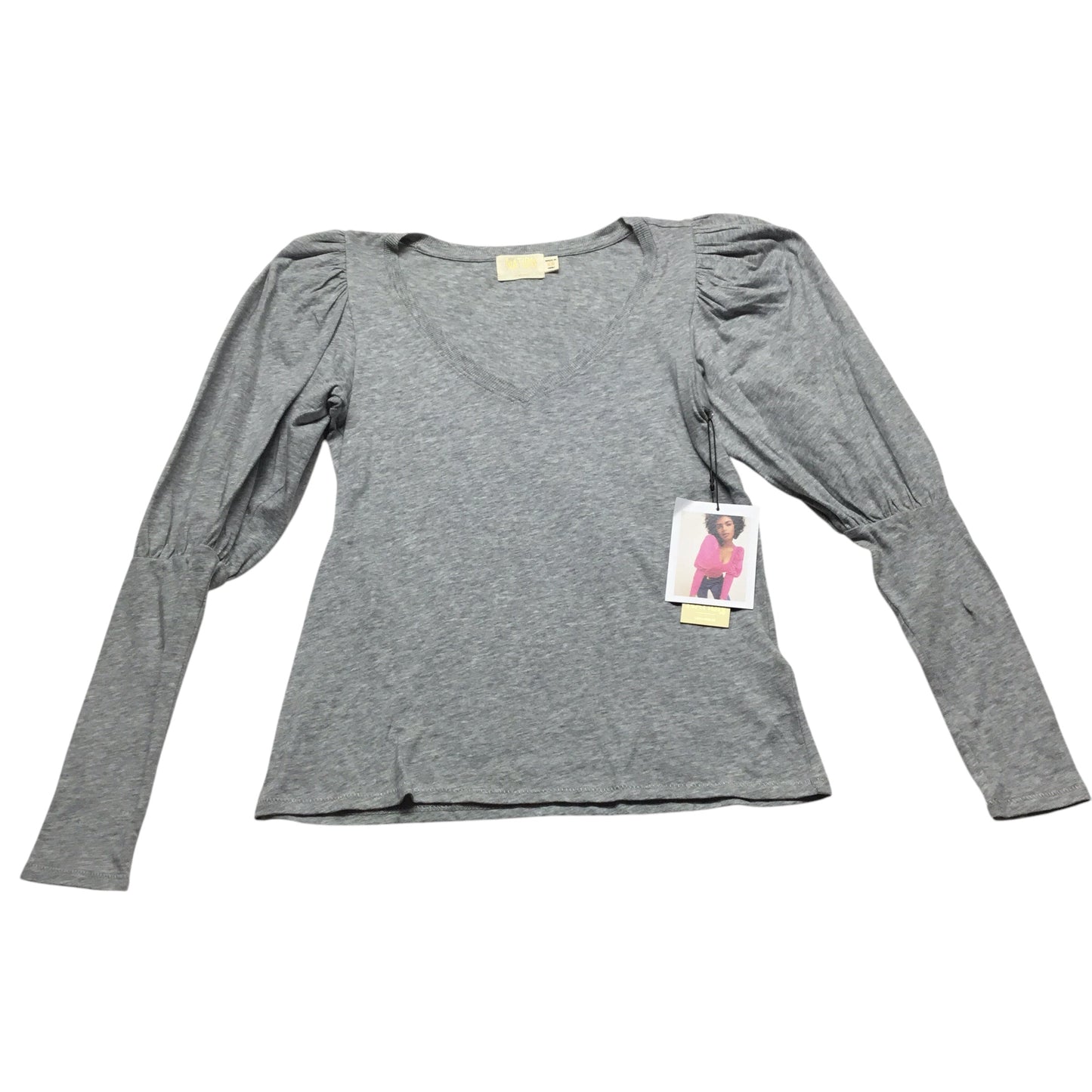 Top Long Sleeve By Nation Ltd In Grey, Size: Xs