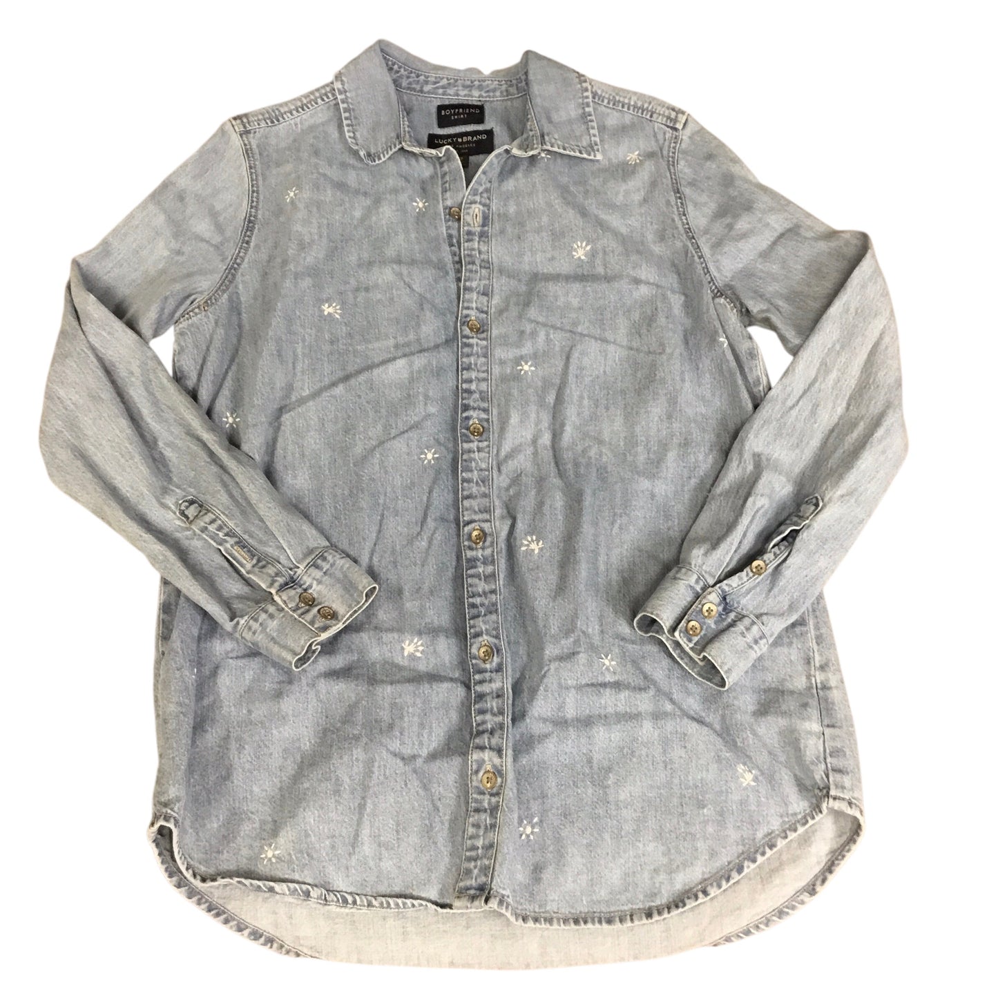 Top Long Sleeve By Lucky Brand In Blue Denim, Size: Sp