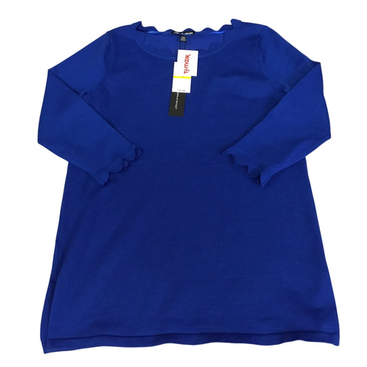 Top Long Sleeve By Cable And Gauge In Blue, Size: M