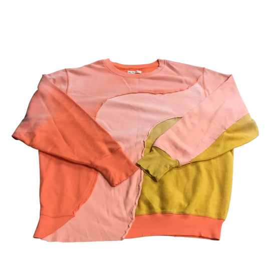 Sweatshirt Crewneck By We The Free In Pink & Yellow, Size: M