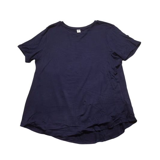 Top Short Sleeve By Old Navy In Navy, Size: L