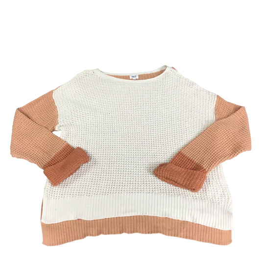 Sweater By Bke In Cream & Orange, Size: L