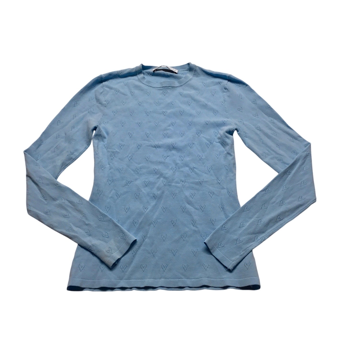 Top Long Sleeve By Zara In Blue, Size: S