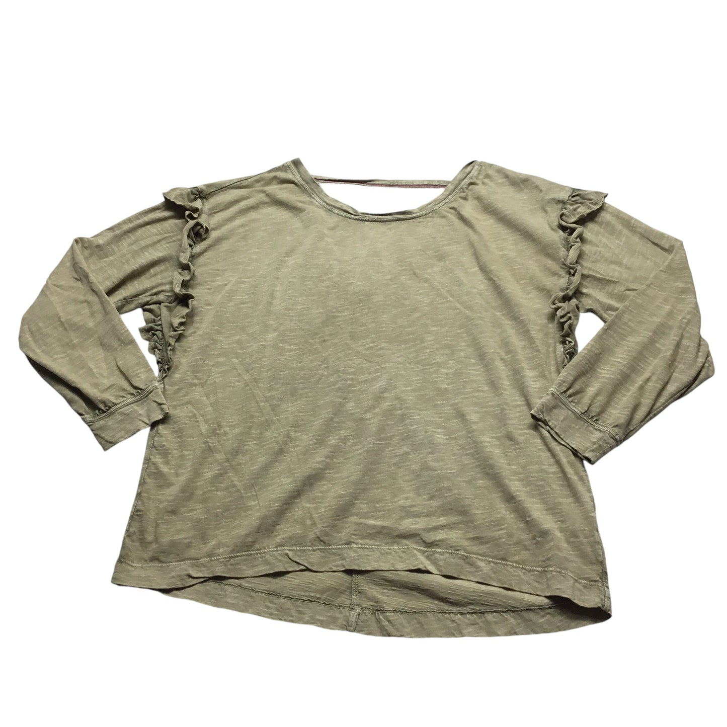 Top Long Sleeve By Pilcro In Green, Size: L