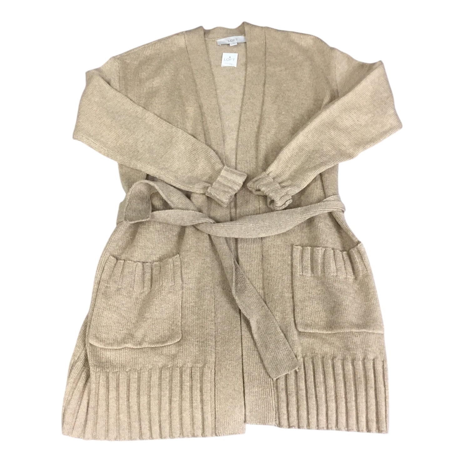 Cardigan By Loft In Tan, Size: Xs