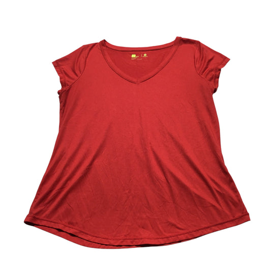 Athletic Top Short Sleeve By Xersion In Red, Size: L