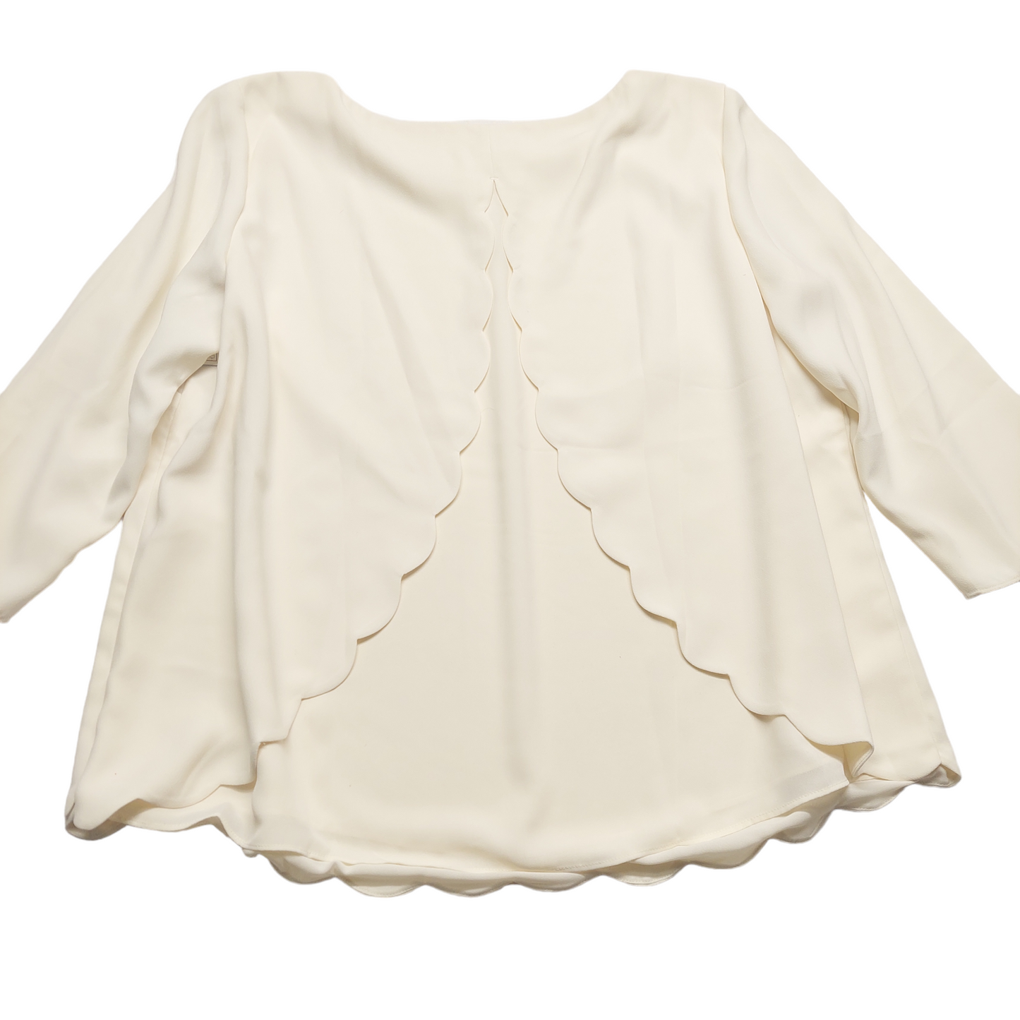 Cream Top 3/4 Sleeve Talbots O, Size 1x