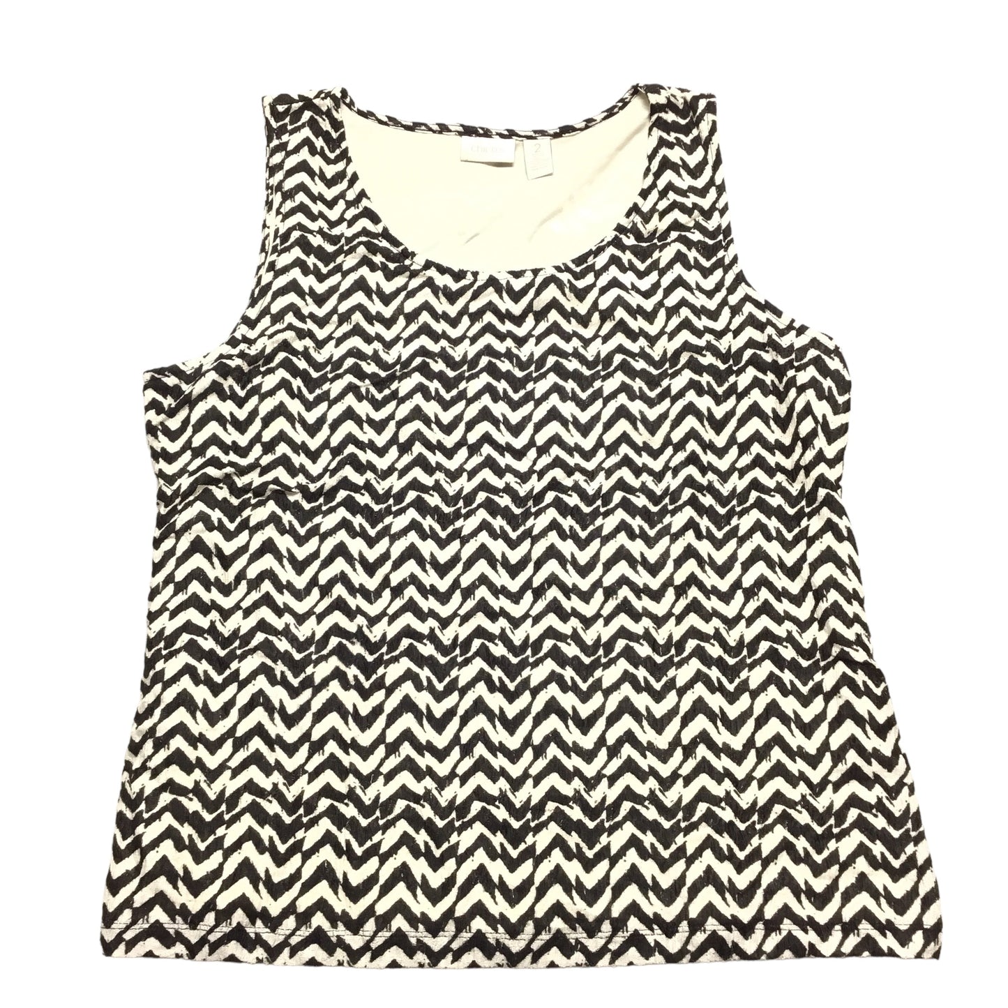 Black & White Top Sleeveless Chicos, Size L