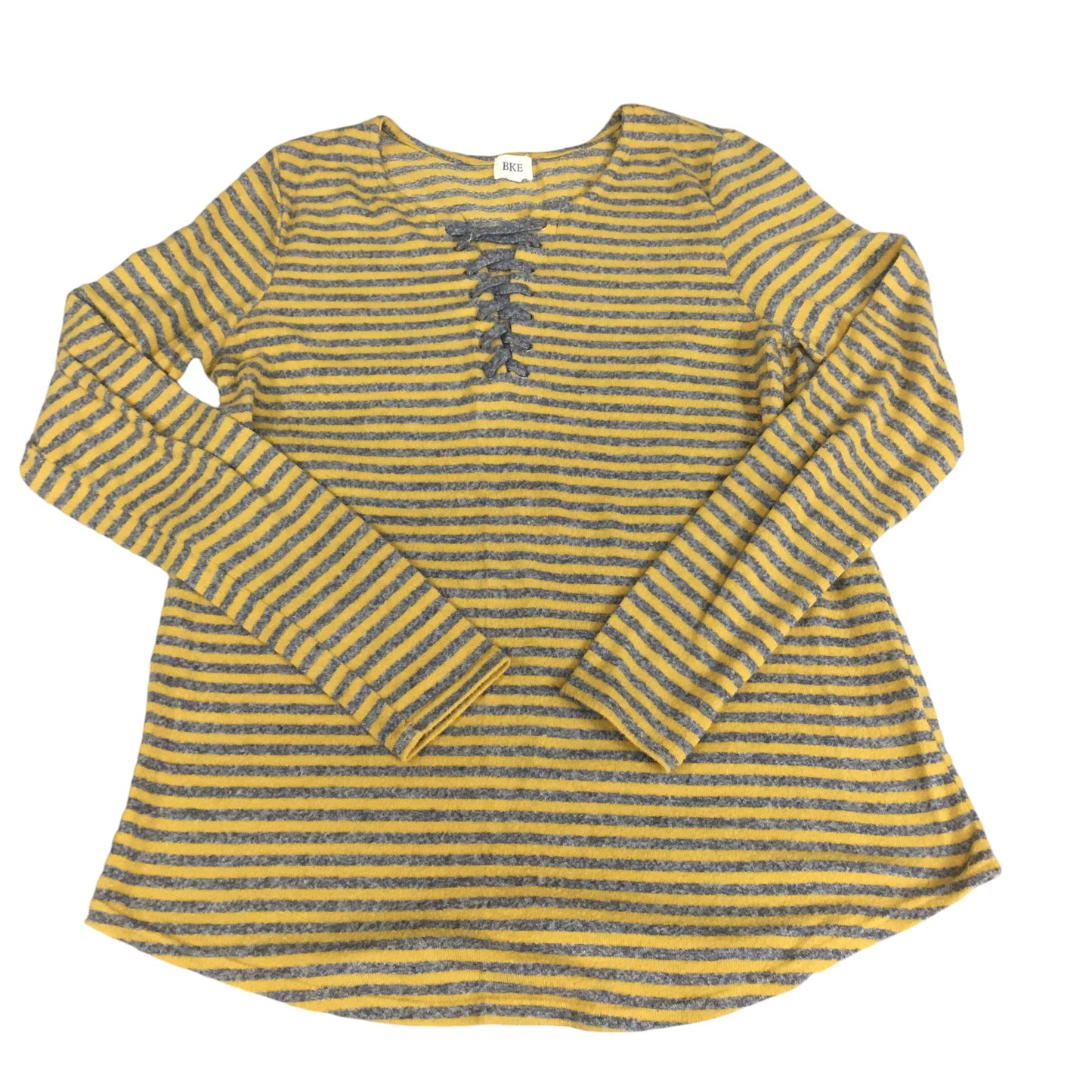 Top Long Sleeve By Bke In Yellow, Size: L