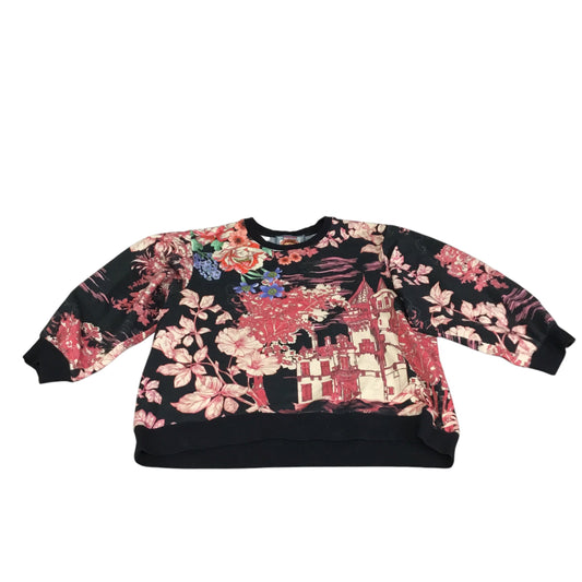 Sweatshirt Designer By Johnny Was In Floral Print, Size: Xl