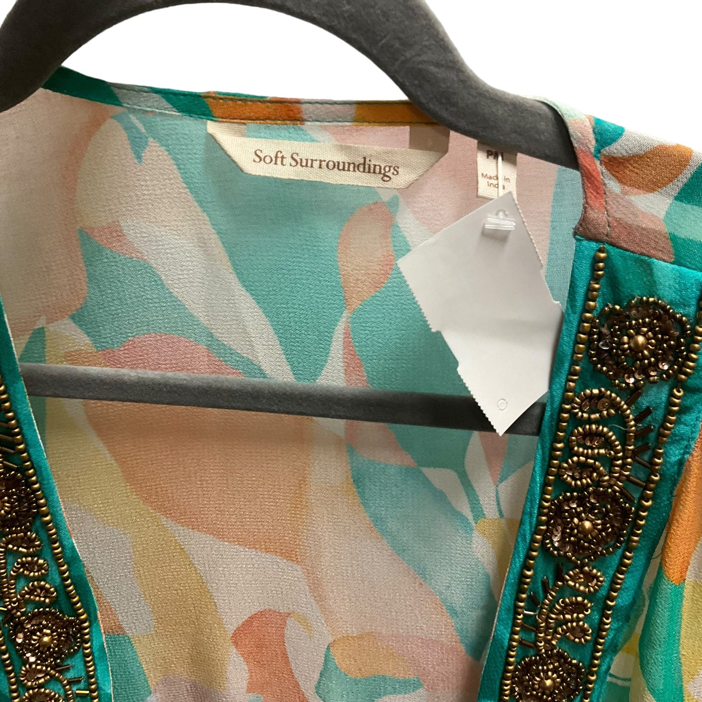 Multi-colored Kimono Soft Surroundings, Size Petite  M