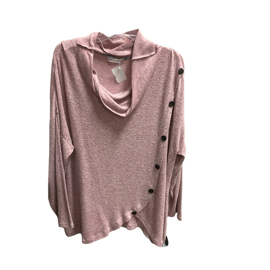 Top Long Sleeve By Retrology In Pink, Size: 3x