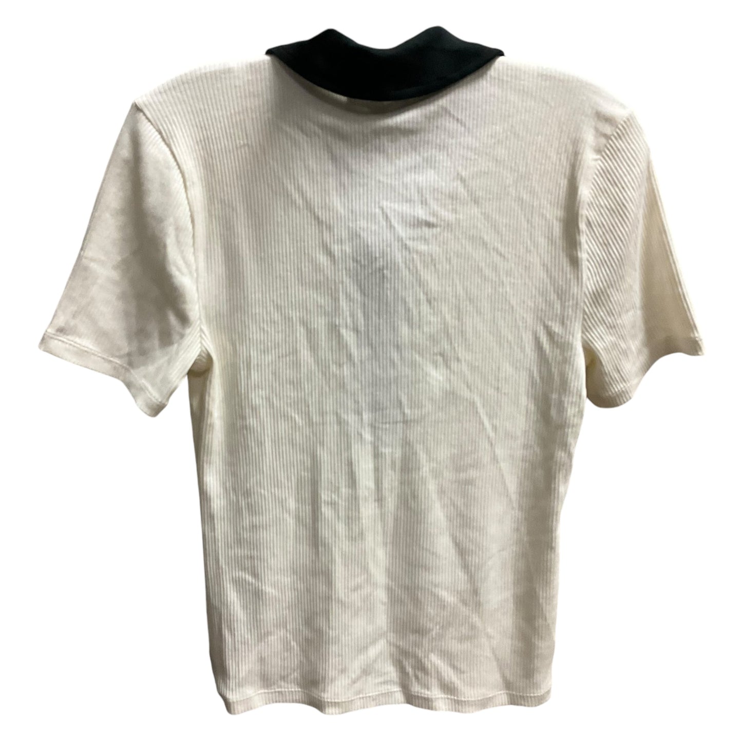 Top Short Sleeve By J. Crew In Black & Cream, Size: M