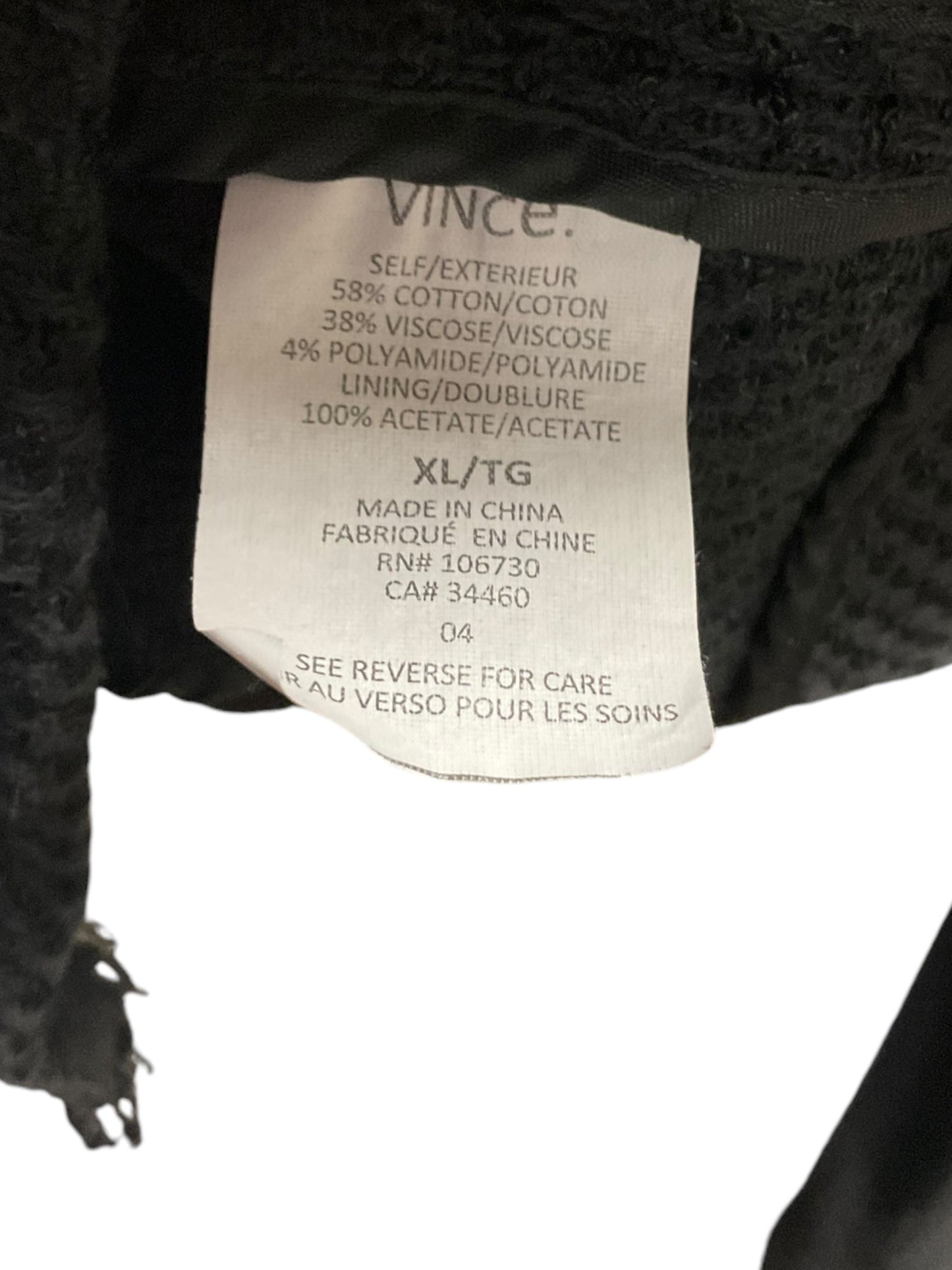 Blazer By Vince In Black, Size: Xl