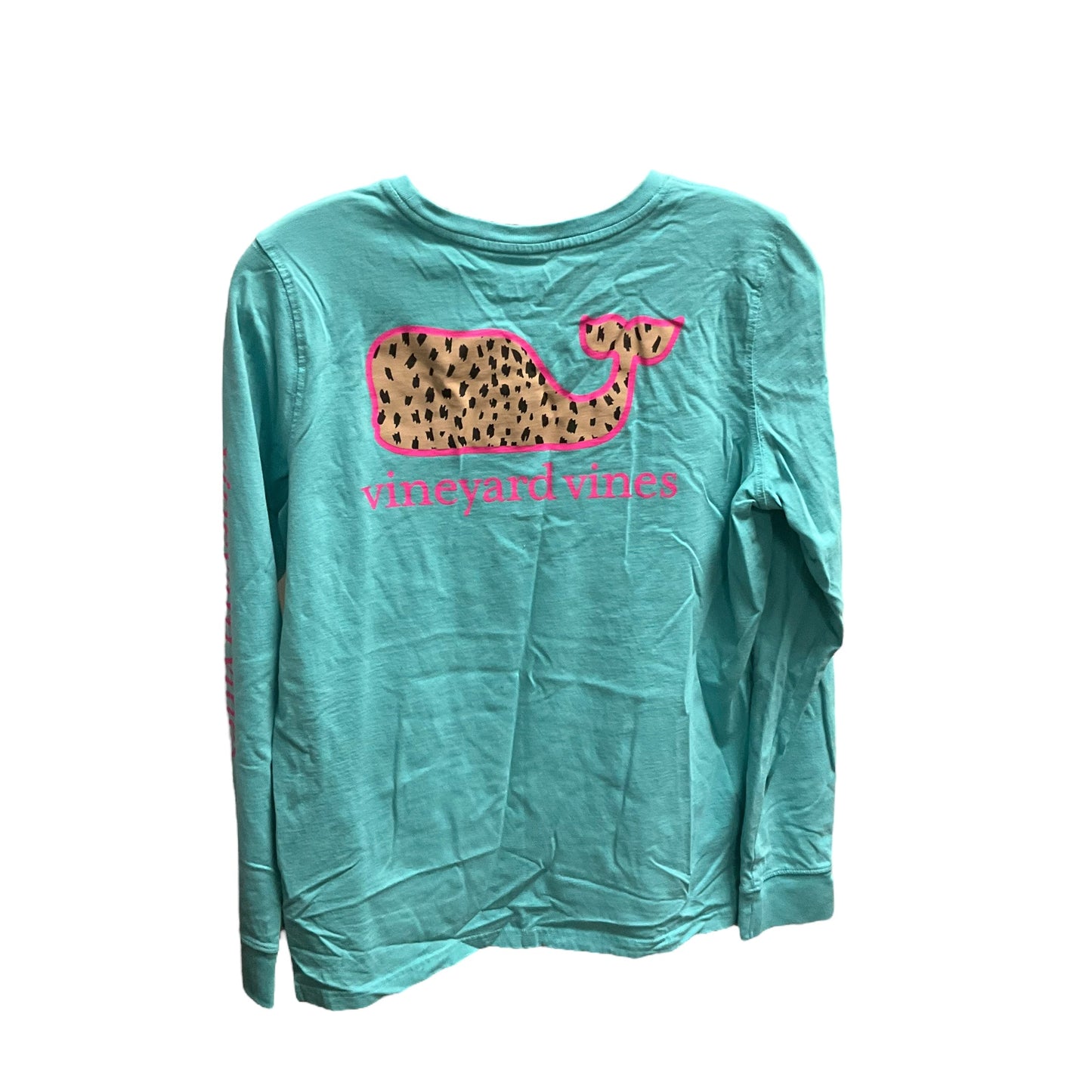 Top Long Sleeve By Vineyard Vines In Aqua, Size: M