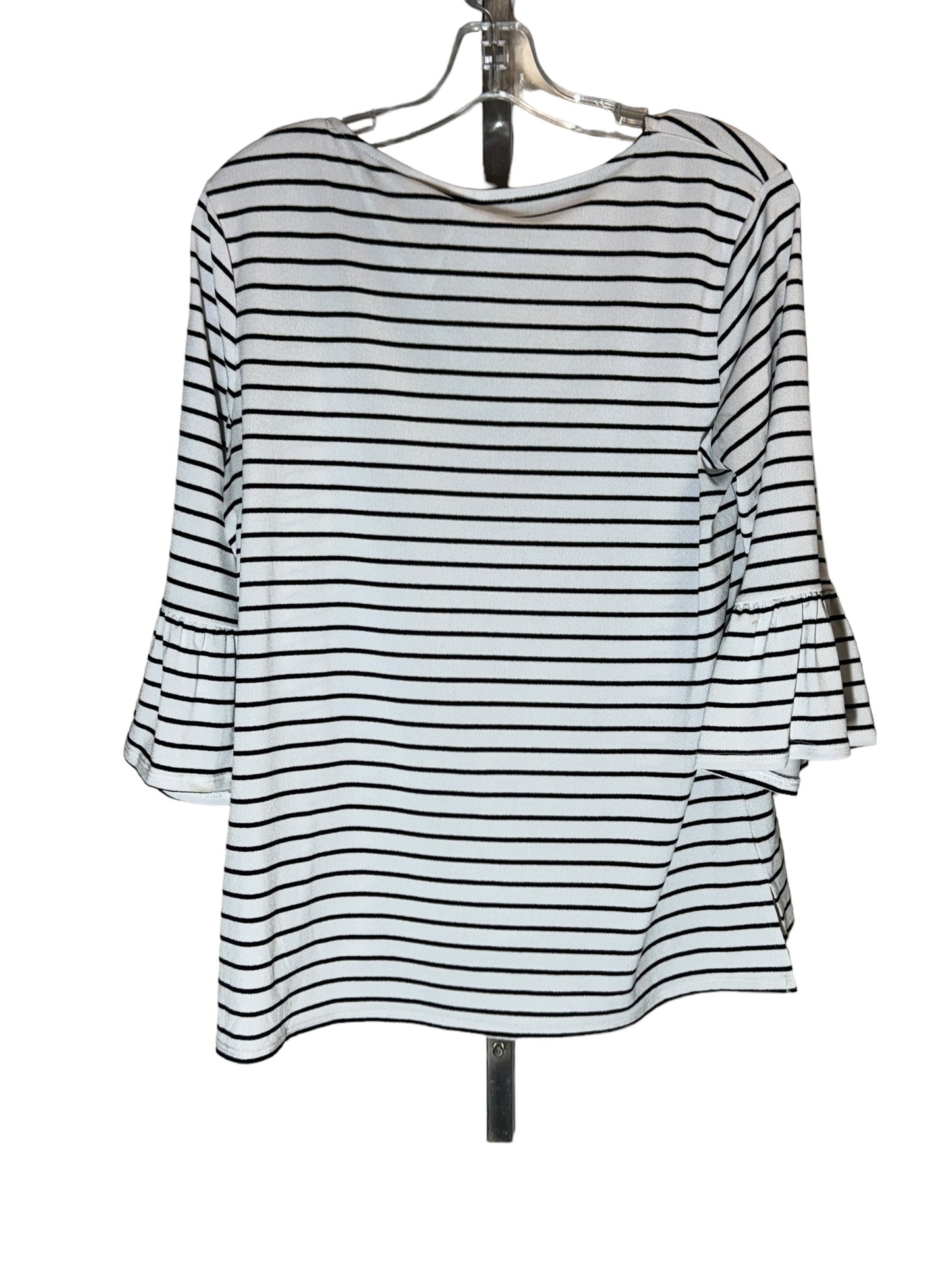 Striped Pattern Top 3/4 Sleeve Elle, Size M