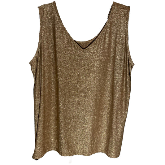 Gold Top Sleeveless Clear sky, Size 3x
