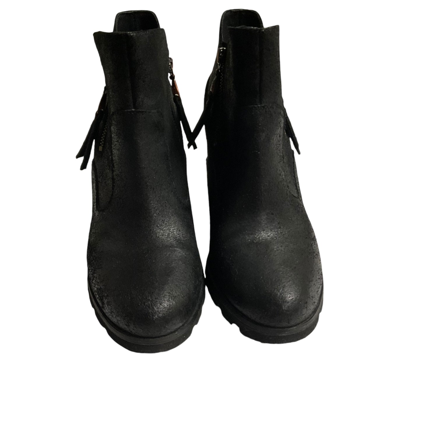 Boots Ankle Heels By Ugg In Black, Size: 8.5