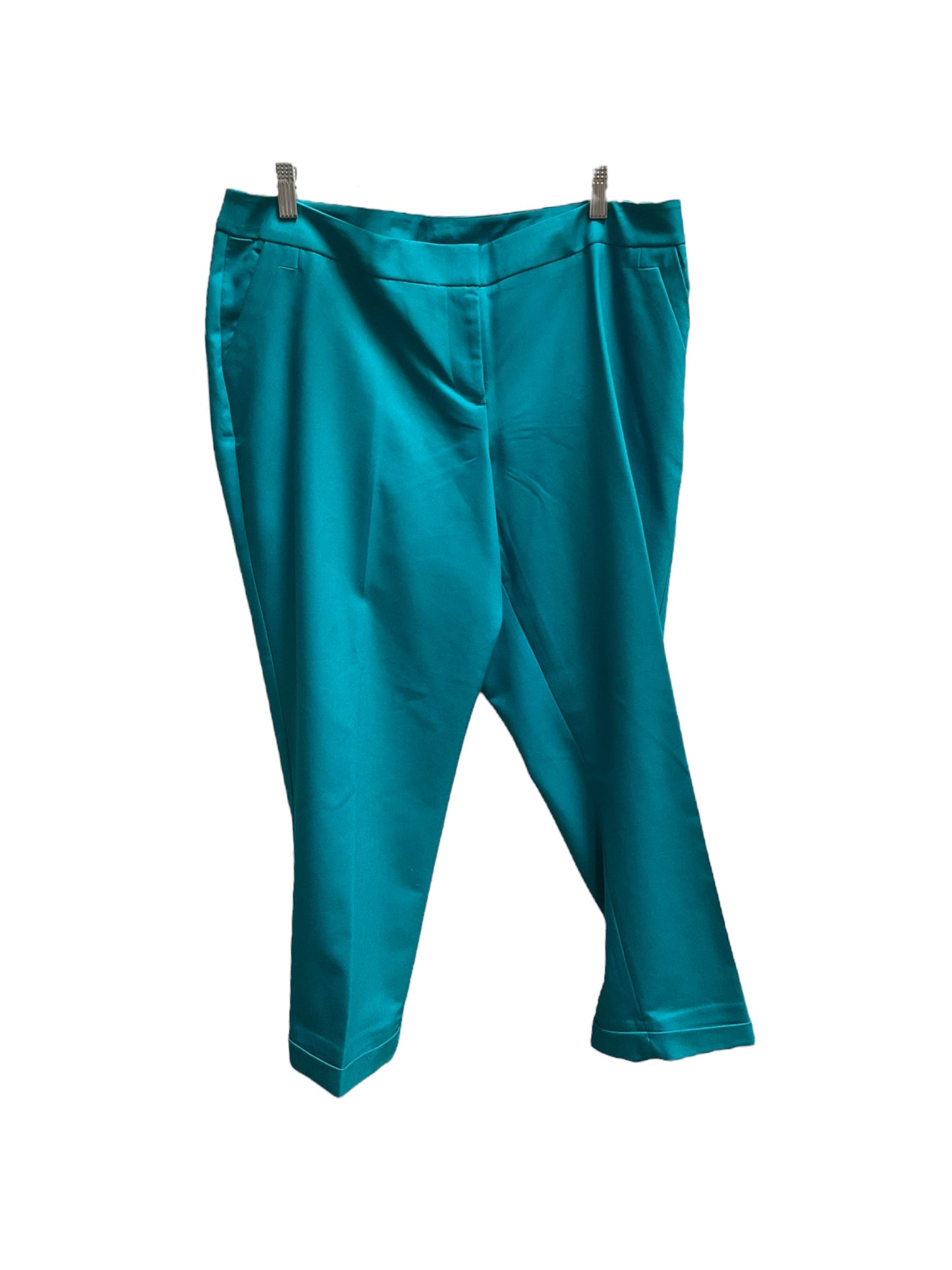 Aqua Pants Cropped Lane Bryant, Size 14