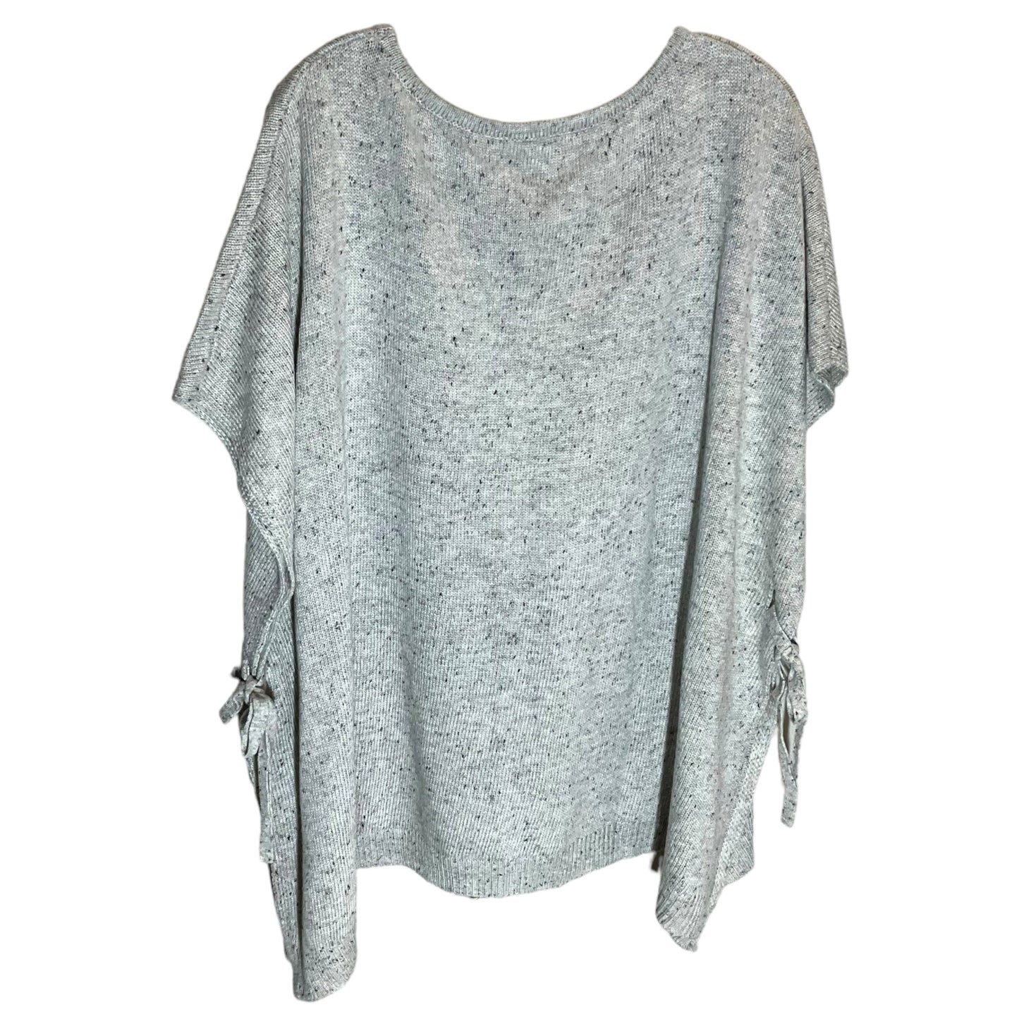 Sweater Short Sleeve By Loft In Grey, Size: M