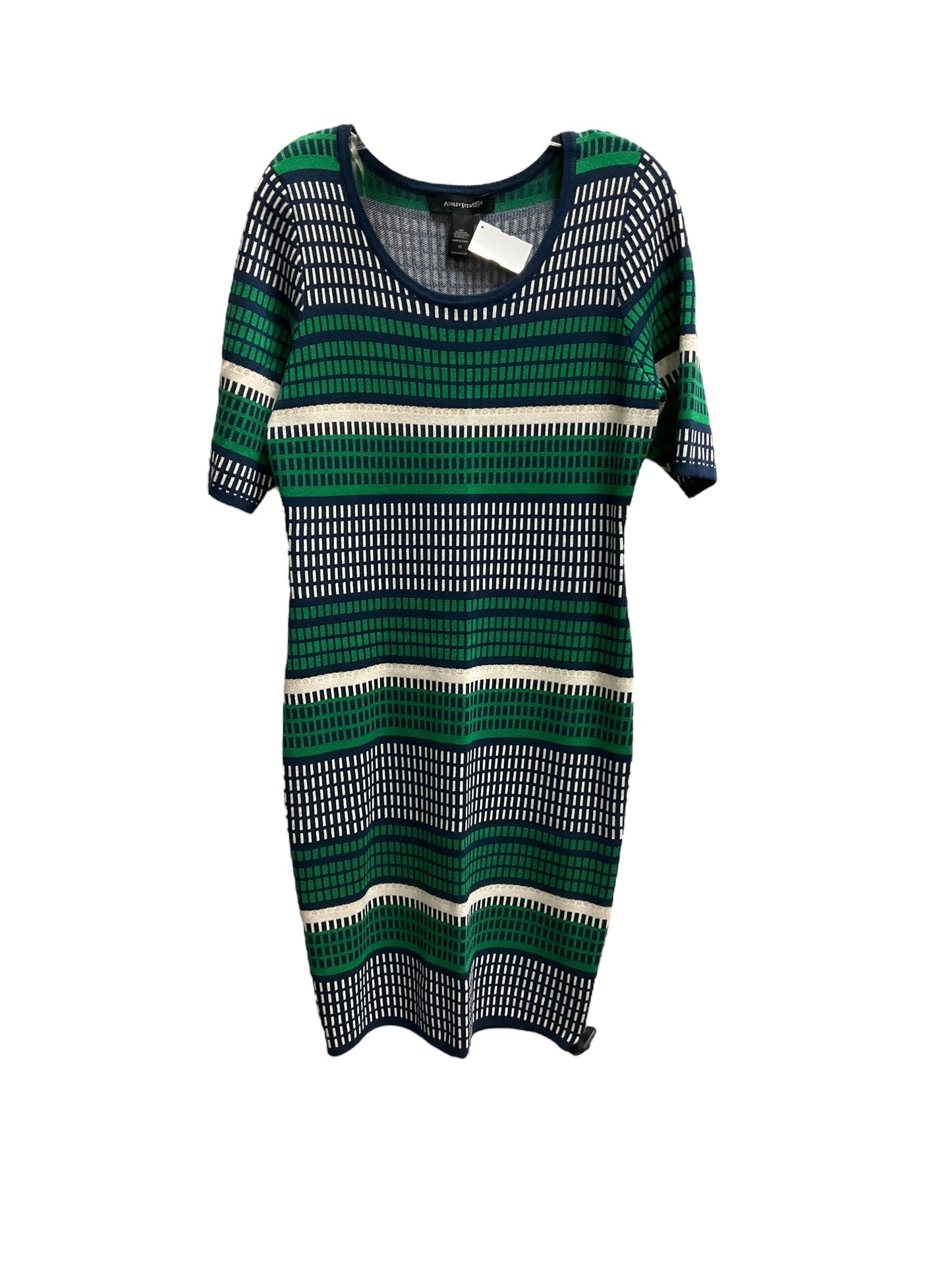 Dress Sweater By Ashley Stewart In Blue & Green, Size: 12