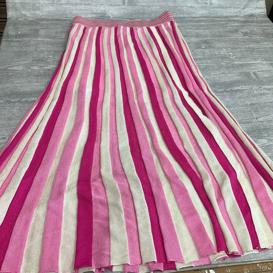 Skirt Midi By Express In Pink & Red, Size: S