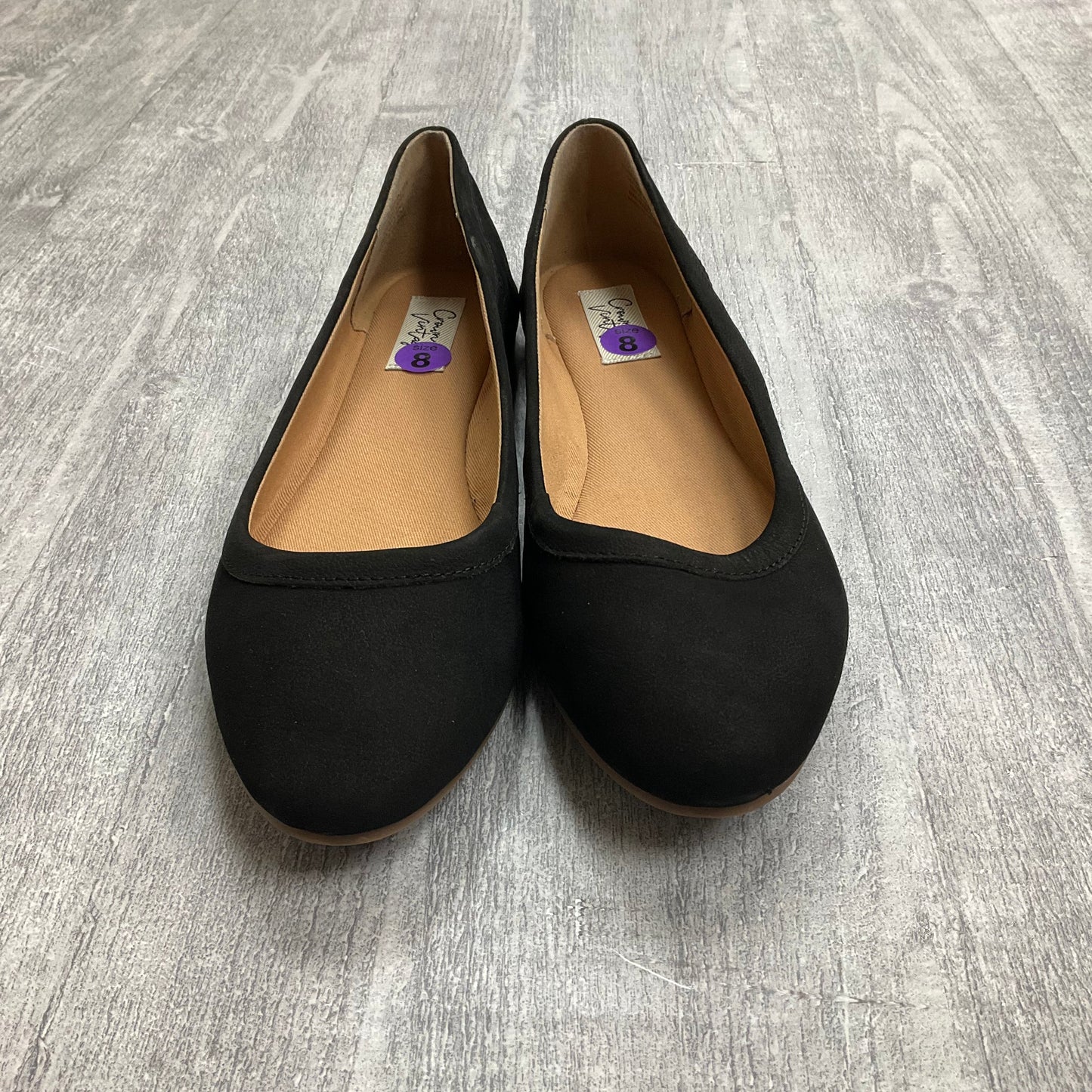 Shoes Flats By Crown Vintage In Black, Size: 8