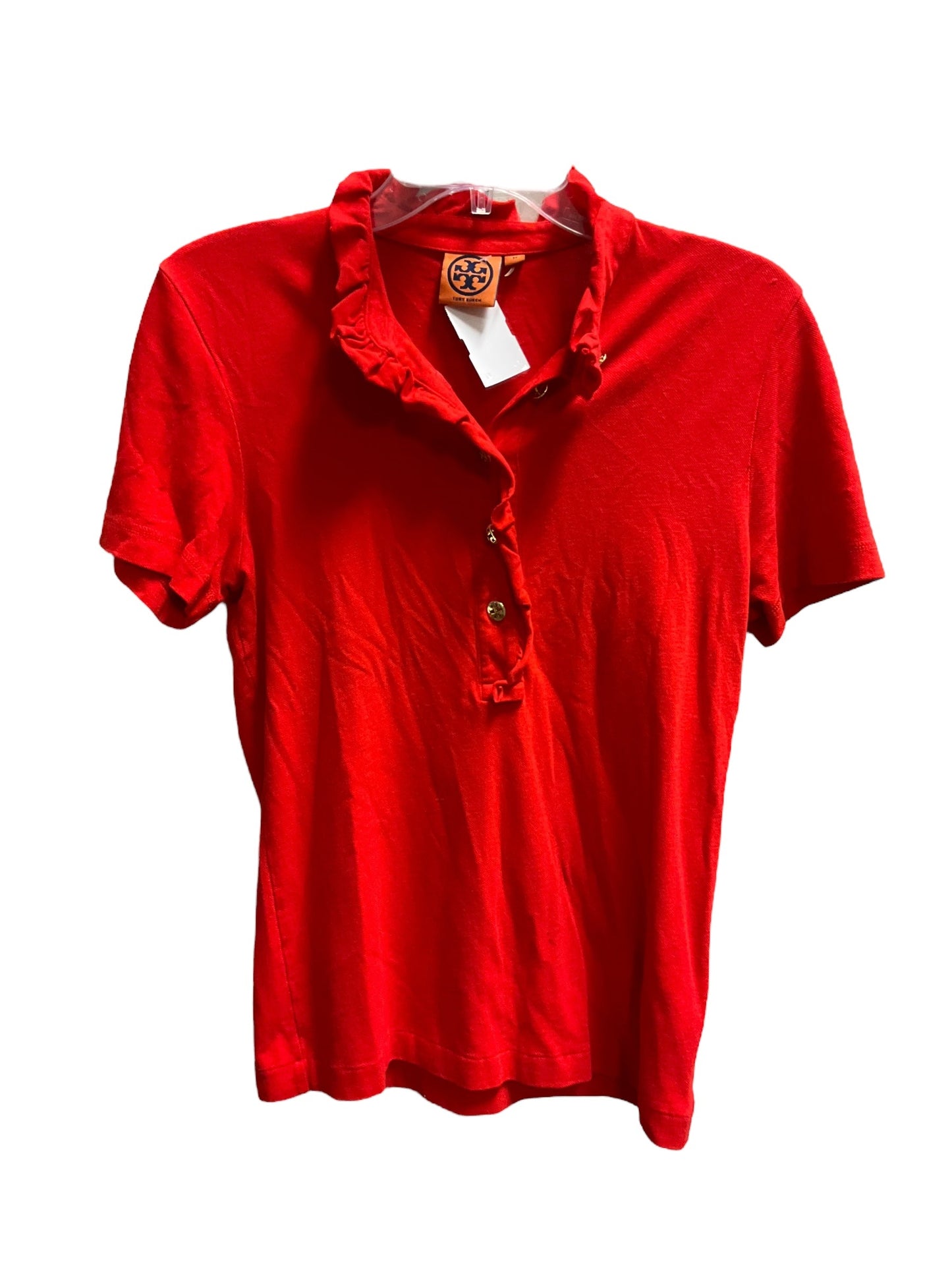 Red Top Short Sleeve Tory Burch, Size M