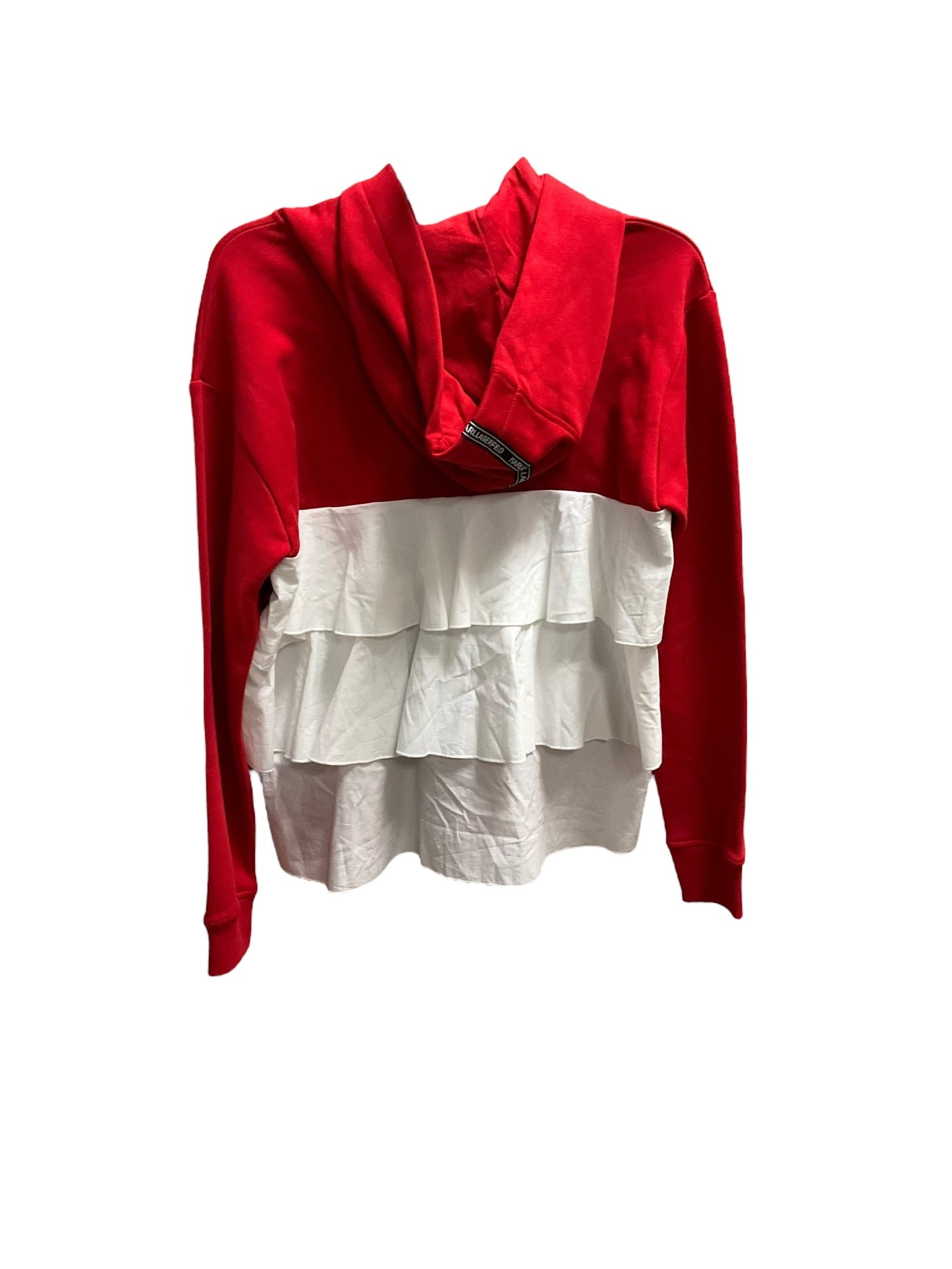 Sweatshirt Designer By Karl Lagerfeld In Red & White, Size: Mp