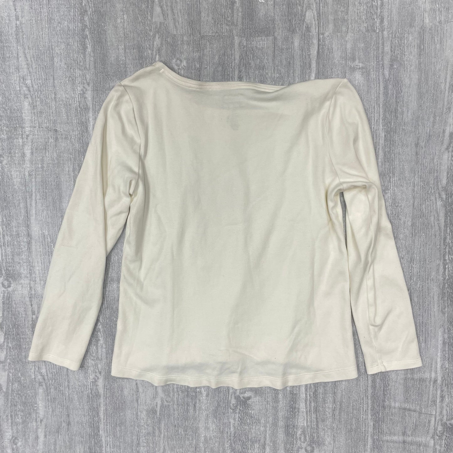 Top Long Sleeve By Croft And Barrow In Cream, Size: Sp