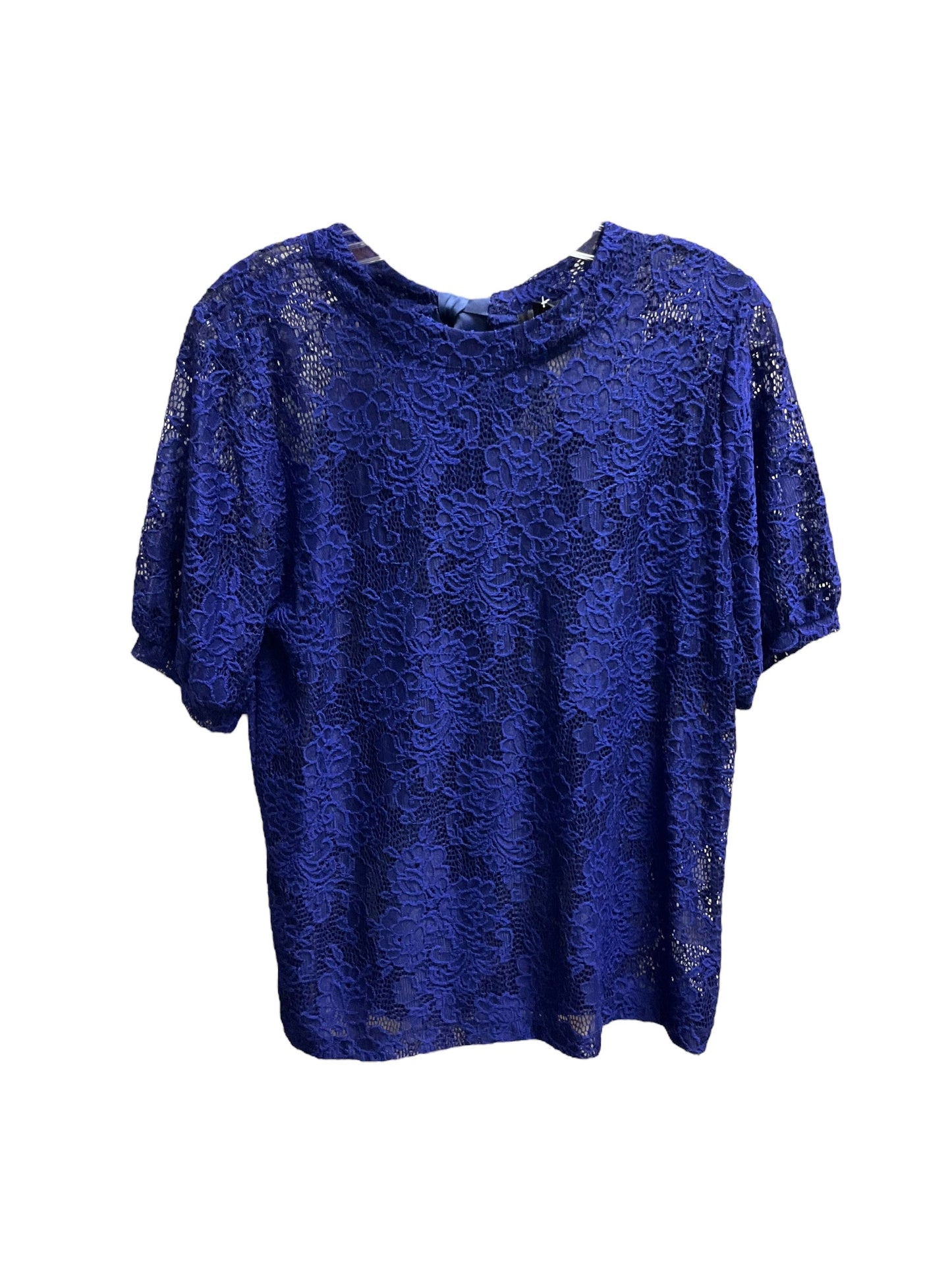 Top Short Sleeve By Halogen In Blue, Size: Xs