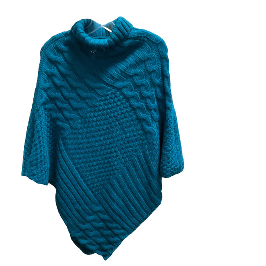 Poncho By Chicos In Teal, Size: Onesize