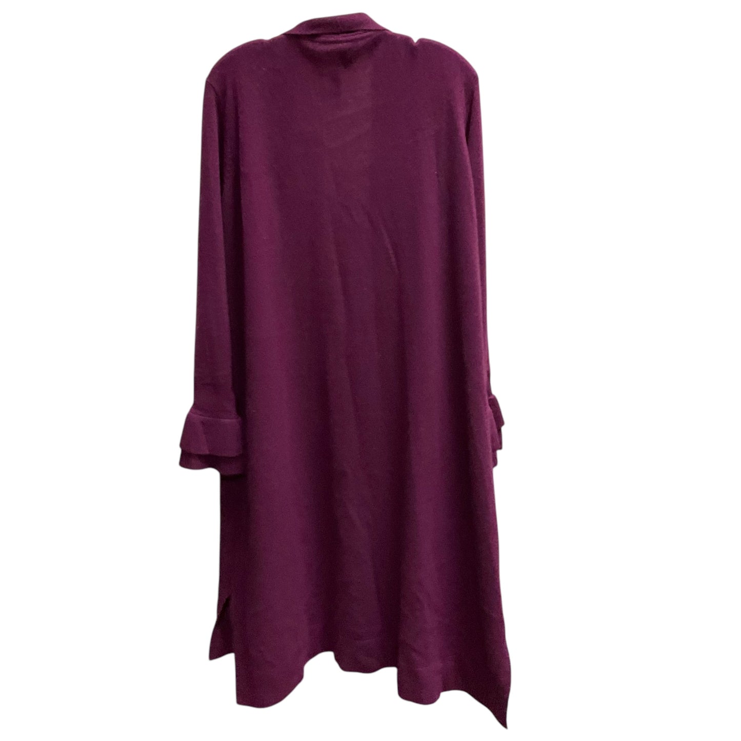 Sweater Cardigan Cashmere By Isaac Mizrahi Live Qvc In Purple, Size: 3x