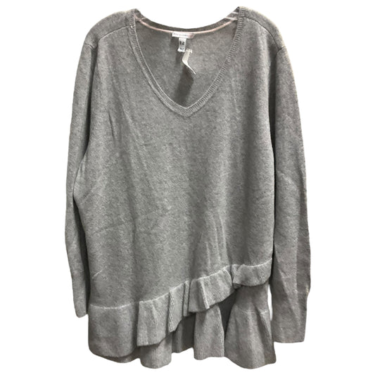 Sweater Cashmere By Isaac Mizrahi Live Qvc In Grey, Size: 3x