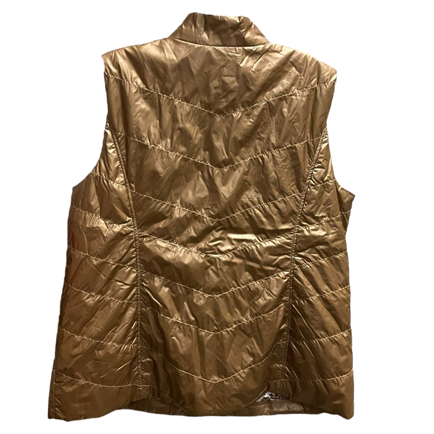 Vest Puffer & Quilted By Chicos In Bronze, Size: L