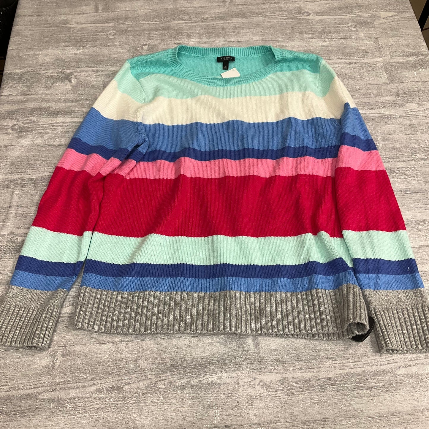 Sweater By Talbots In Striped Pattern, Size: Lp