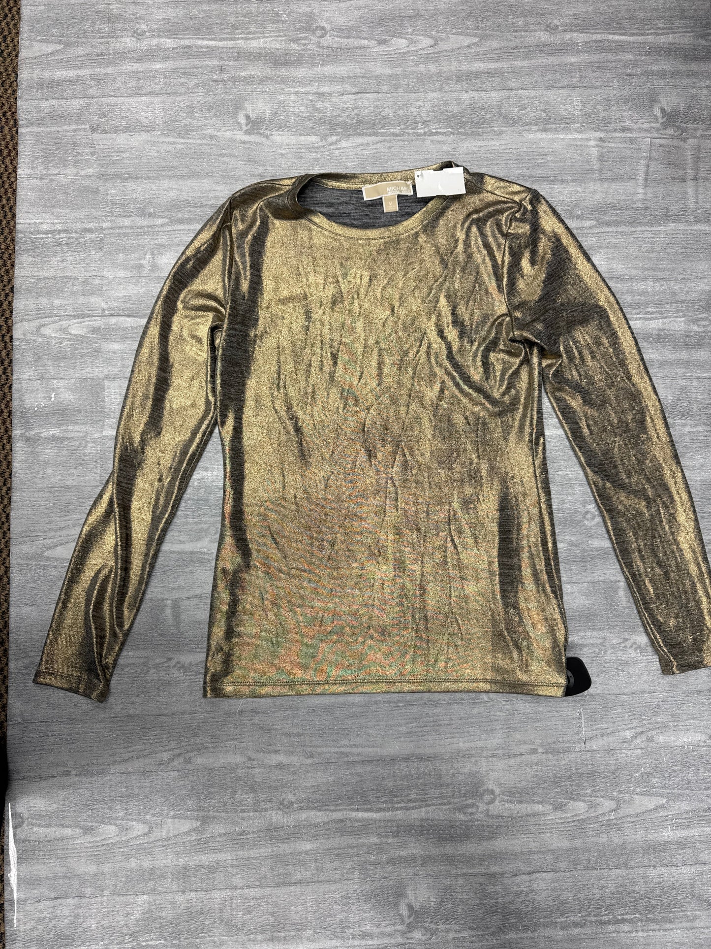 Top Long Sleeve By Michael By Michael Kors In Gold, Size: M